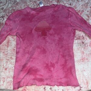 Lucky Brand Pink Tie-Dye Long Sleeve Shirt